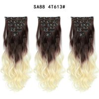 Women's Fashion Party High Temperature Wire Centre Parting Long Curly Hair Wigs sku image 29