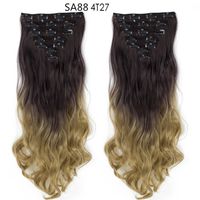 Women's Fashion Party High Temperature Wire Centre Parting Long Curly Hair Wigs sku image 53