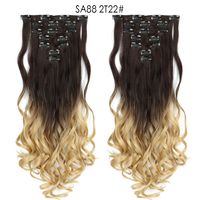 Women's Fashion Party High Temperature Wire Centre Parting Long Curly Hair Wigs sku image 37