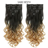 Women's Fashion Party High Temperature Wire Centre Parting Long Curly Hair Wigs sku image 49