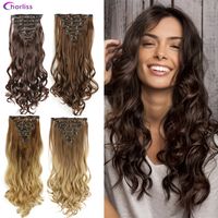 Women's Fashion Party High Temperature Wire Centre Parting Long Curly Hair Wigs sku image 10