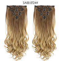 Women's Fashion Party High Temperature Wire Centre Parting Long Curly Hair Wigs sku image 28