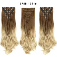 Women's Fashion Party High Temperature Wire Centre Parting Long Curly Hair Wigs sku image 26