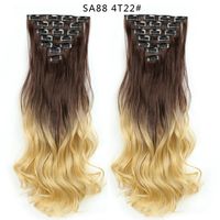 Women's Fashion Party High Temperature Wire Centre Parting Long Curly Hair Wigs sku image 30