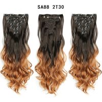 Women's Fashion Party High Temperature Wire Centre Parting Long Curly Hair Wigs sku image 34