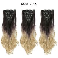 Women's Fashion Party High Temperature Wire Centre Parting Long Curly Hair Wigs sku image 38