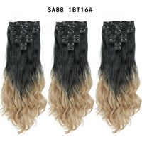 Women's Fashion Party High Temperature Wire Centre Parting Long Curly Hair Wigs sku image 50
