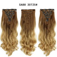 Women's Fashion Party High Temperature Wire Centre Parting Long Curly Hair Wigs sku image 24