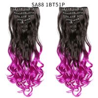 Women's Fashion Party High Temperature Wire Centre Parting Long Curly Hair Wigs sku image 48