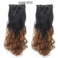 Women's Fashion Party High Temperature Wire Centre Parting Long Curly Hair Wigs sku image 60