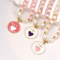 Fashion Heart Shape Soft Clay Copper Enamel Necklace 1 Piece main image 3