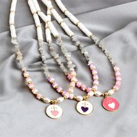 Fashion Heart Shape Soft Clay Copper Enamel Necklace 1 Piece main image 6