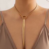 Großhandel Schmuck Mode Einfarbig Eisen Kupfer Quaste Überzug Halskette sku image 2