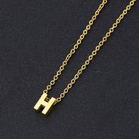 Simple Style Letter Stainless Steel Titanium Steel Plating Pendant Necklace 1 Piece sku image 10