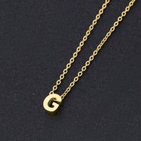 Simple Style Letter Stainless Steel Titanium Steel Plating Pendant Necklace 1 Piece sku image 9
