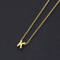 Simple Style Letter Stainless Steel Titanium Steel Plating Pendant Necklace 1 Piece sku image 12