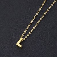 Simple Style Letter Stainless Steel Titanium Steel Plating Pendant Necklace 1 Piece sku image 3