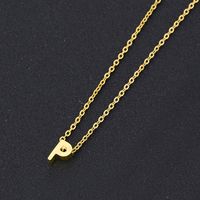 Simple Style Letter Stainless Steel Titanium Steel Plating Pendant Necklace 1 Piece sku image 16