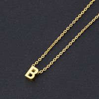 Simple Style Letter Stainless Steel Titanium Steel Plating Pendant Necklace 1 Piece sku image 6