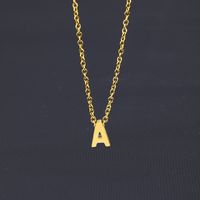 Simple Style Letter Stainless Steel Titanium Steel Plating Pendant Necklace 1 Piece main image 2