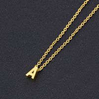 Simple Style Letter Stainless Steel Titanium Steel Plating Pendant Necklace 1 Piece sku image 1