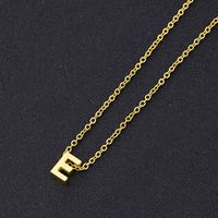 Simple Style Letter Stainless Steel Titanium Steel Plating Pendant Necklace 1 Piece sku image 7