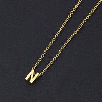 Simple Style Letter Stainless Steel Titanium Steel Plating Pendant Necklace 1 Piece sku image 14