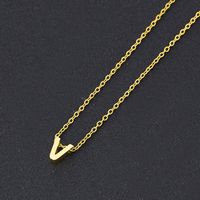 Simple Style Letter Stainless Steel Titanium Steel Plating Pendant Necklace 1 Piece sku image 22