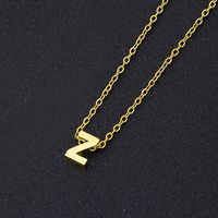 Simple Style Letter Stainless Steel Titanium Steel Plating Pendant Necklace 1 Piece sku image 26