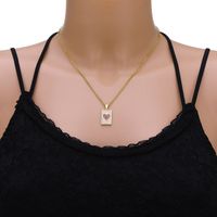Fashion Heart Shape Copper Inlay Rhinestones Pendant Necklace 1 Piece main image 4