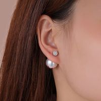 Funny Blood Stains Stainless Steel Pearl Ear Studs 1 Pair main image 4