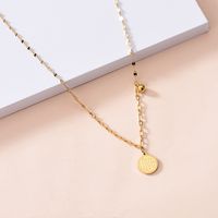 Fashion Moon Butterfly Stainless Steel Titanium Steel Plating Inlay Rhinestones Shell Layered Necklaces Necklace 1 Piece main image 5