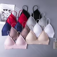 Solid Color Seamless Bra Comfort Seamless Breathable Bralette main image 2