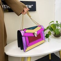 Women's Small All Seasons Pu Leather Solid Color Streetwear Square Zipper Shoulder Bag main image 4