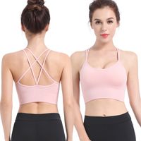 Solid Color Sports Bras Comfort Seamless Back Beauty Breathable Bralette main image 3