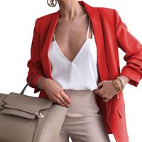 Women's Fashion Solid Color Placket Coat Blazer main image 5