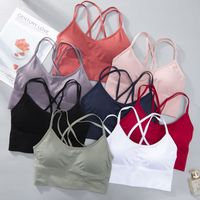 Solid Color Sports Bras Comfort Seamless Back Beauty Breathable Bralette main image 4