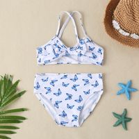 Muchachas Moda Mariposa Poliéster Bikinis Juego De 2 Piezas main image 1