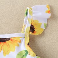 Girl's Cute Sunflower Nylon Polyester One Pieces main image 4