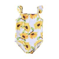 Girl's Cute Sunflower Nylon Polyester One Pieces main image 2