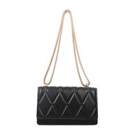 Women's Medium Summer Pu Leather Solid Color Lingge Streetwear Square Magnetic Buckle Square Bag main image 3