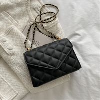 Women's Small Pu Leather Lingge Streetwear Square Magnetic Buckle Crossbody Bag sku image 4
