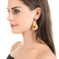 1 Pair Simple Style Solid Color Wood Women's Earrings main image 3