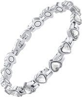 1 Piece Fashion Heart Shape Alloy Plating Zircon Unisex Bracelets main image 3