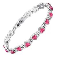 1 Pieza Moda Forma De Corazón Aleación Enchapado Circón Unisexo Pulsera sku image 5