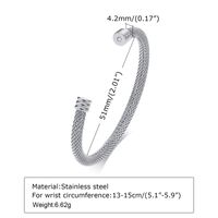 Lady Solid Color Stainless Steel Plating Bangle main image 5