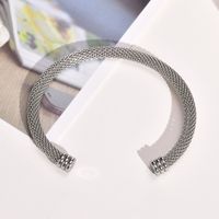 Lady Solid Color Stainless Steel Plating Bangle main image 3