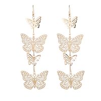 1 Paire Mode Papillon Métal Placage Métal Femmes Des Boucles D'oreilles main image 4