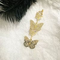 1 Paar Mode Schmetterling Metall Überzug Metall Frau Ohrringe sku image 2