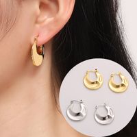1 Paar Einfacher Stil Geometrisch Überzug Metall Ohrringe main image 1